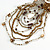 Bronze/ Antique White/ Transparent Silver Glass Bead Tassel Necklace with Button and Loop Closure - 46cm L (Necklace)/ 20cm L (Front Drop - view 8