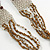 Bronze/ Antique White/ Transparent Silver Glass Bead Tassel Necklace with Button and Loop Closure - 46cm L (Necklace)/ 20cm L (Front Drop - view 6
