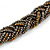 Multistrand Plaited Beaded Necklace (Grey/ Bronze) - 44cm L - view 3