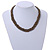 Multistrand Plaited Beaded Necklace (Grey/ Bronze) - 44cm L - view 2