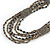 Stunning Glass Beaded Necklace (Grey/ Black/ Bronze) - 50cm L - view 3