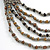 Stunning Glass Beaded Necklace (Grey/ Black/ Bronze) - 50cm L - view 4
