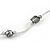 Grey Shell and Glass Bead with Wire Detailing Necklace In Silver Tone Metal - 70cm L - view 5