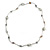 White Shell and Glass Bead with Wire Detailing Necklace In Silver Tone Metal - 70cm L - view 3