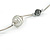 White Shell and Glass Bead with Wire Detailing Necklace In Silver Tone Metal - 70cm L - view 4