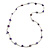 Purple Shell Nugget Necklace In Silver Tone Metal - 76cm L - view 3