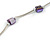 Purple Shell Nugget Necklace In Silver Tone Metal - 76cm L - view 4