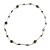 Green Shell and Glass Bead with Wire Detailing Necklace In Silver Tone Metal - 70cm L - view 5