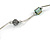 Green Shell and Glass Bead with Wire Detailing Necklace In Silver Tone Metal - 70cm L - view 4