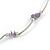 Purple Semiprecious Stone Necklace In Silver Tone Metal - 66cm L - view 4