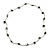 Black Shell Nugget Necklace In Silver Tone Metal - 66cm L - view 4
