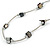 Black Shell Nugget Necklace In Silver Tone Metal - 66cm L - view 3
