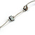 Black Shell Nugget Necklace In Silver Tone Metal - 66cm L - view 5
