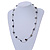 Black Shell Nugget Necklace In Silver Tone Metal - 66cm L - view 2