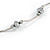Grey Glass Bead Necklace In Silver Tone Metal - 66cm L - view 3