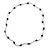 Black Glass Bead Necklace In Silver Tone Metal - 66cm L - view 3