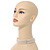4 Row Light Cream Faux Glass Pearl Rigid Choker Necklace with Silver Tone Closure - 38cm L/ 5cm Ext - view 6
