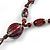 Long Brown Ceramic Bead Tassel Necklace with Silk Cotton Cord - 80cm L/ 10cm Tassel - view 4