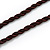 Long Brown Ceramic Bead Tassel Necklace with Silk Cotton Cord - 80cm L/ 10cm Tassel - view 6