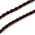 Long Beige/ Light Blue Ceramic Bead Tassel Necklace with Brown Cotton Cord - 80cm L/ 10cm Tassel - view 7