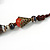 Long Multicoloured Ceramic Bead Tassel Necklace with Silk Cotton Cord - 80cm L/ 10cm Tassel - view 6