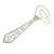 Star Quality Clear Austrian Crystal Tie Necklace In Silver Tone Metal - 32cm L/ 15cm Ext/ 21cm Tie - view 9