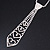 Star Quality Clear Austrian Crystal Tie Necklace In Silver Tone Metal - 32cm L/ 15cm Ext/ 21cm Tie - view 10