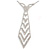 Star Quality Clear Austrian Crystal Tie Necklace In Silver Tone Metal - 30cm L/ 15cm Ext /16cm Tie