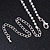 Star Quality Clear Austrian Crystal Tie Necklace In Silver Tone Metal - 30cm L/ 15cm Ext /16cm Tie - view 7