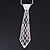 Star Quality Clear Austrian Crystal Tie Necklace In Silver Tone Metal - 30cm L/ 15cm Ext /17cm Tie - view 3