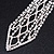 Star Quality Clear Austrian Crystal Tie Necklace In Silver Tone Metal - 30cm L/ 15cm Ext /17cm Tie - view 4