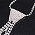 Star Quality Clear Austrian Crystal Tie Necklace In Silver Tone Metal - 30cm L/ 15cm Ext /17cm Tie - view 6