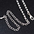 Star Quality Clear Austrian Crystal Tie Necklace In Silver Tone Metal - 30cm L/ 15cm Ext /17cm Tie - view 7