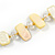 Long Pale Yellow Shell/ Transparent Glass Crystal Bead Necklace - 115cm L - view 3