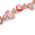 Long Pink Shell and Glass Crystal Bead Necklace - 120cm L - view 2