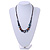 Blue/ White/ Brown Ceramic Bead Brown Silk Cords Necklace - Adjustable - 60cm to 70cm Long - view 3