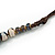 Blue/ White/ Brown Ceramic Bead Brown Silk Cords Necklace - Adjustable - 60cm to 70cm Long - view 7