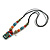 Pastel Multicoloured Ceramic Bead with Black Silk Cords Necklace - 50cm to 80cm Long/ Adjustable - view 7