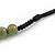 Pastel Multicoloured Ceramic Bead with Black Silk Cords Necklace - 50cm to 80cm Long/ Adjustable - view 8