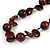 Brown Round and Button Wood Bead Long Necklace - 88cm L - view 4
