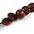 Brown Round and Button Wood Bead Long Necklace - 88cm L - view 5