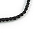 Statement Glass, Resin, Ceramic Bead Black Cord Necklace In Green - 88cm L - view 7