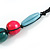 Signature Wood, Ceramic, Acrylic Bead Black Cord Necklace (Multicoloured) - 72cm L (Adjustable) - view 6