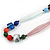 Statement Multicoloured Glass, Resin, Ceramic Bead Black Cord Necklace - 88cm L - view 4