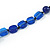 Statement Glass, Resin, Ceramic Bead Black Cord Necklace In Blue - 88cm L - view 6