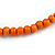 Long Orange Wood Bead Cotton Tassel Necklace - 90cm L/ 15cm Tassel - view 7