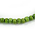 Long Spring Green Wood Bead Cotton Tassel Necklace - 90cm L/ 15cm Tassel - view 6