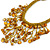 Mustard Yellow Shell Nugget, Glass Bead Fringe Necklace - 42cm L/ 11cm Front Drop - view 4