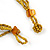 Mustard Yellow Shell Nugget, Glass Bead Fringe Necklace - 42cm L/ 11cm Front Drop - view 6