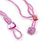 Pink Shell Nugget, Glass Bead Fringe Necklace - 42cm L/ 11cm Front Drop - view 6